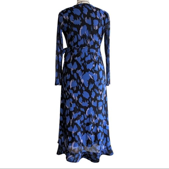 C WONDER by Christian Soriano Mesh ruffle hem dress Blue/Black Sz XLP NWT in pkg - Picture 4 of 10